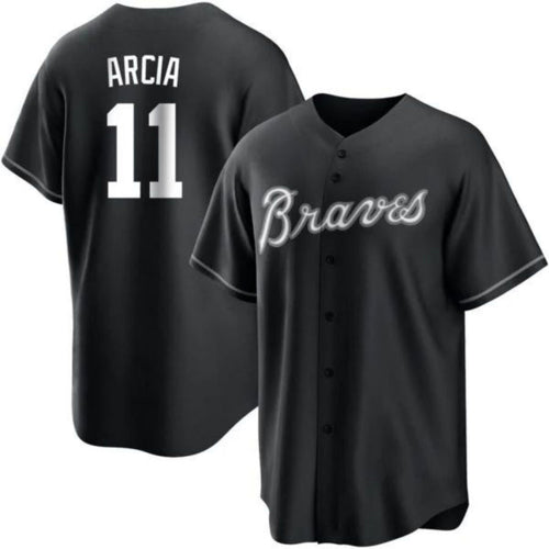 Custom #11 Black ATL Baseball Shirt Top