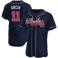 Custom #11 Navy ATL Baseball Shirt Top
