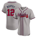 Custom #12 Gray ATL Baseball Shirt Top