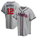 Custom #12 Gray ATL Baseball Shirt Top