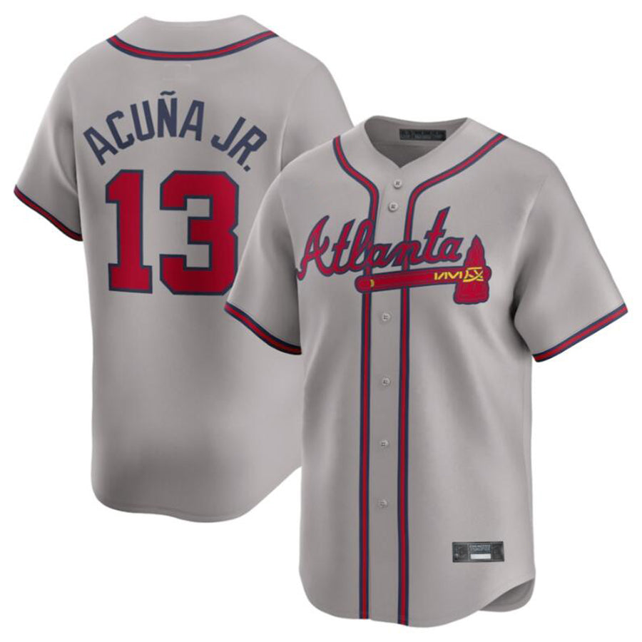 Custom #13 Gray ATL Baseball Shirt Top