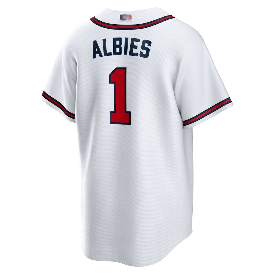 Custom #1 White ATL Baseball Shirt Top