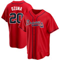 Custom #20 Red ATL Baseball Shirt Top