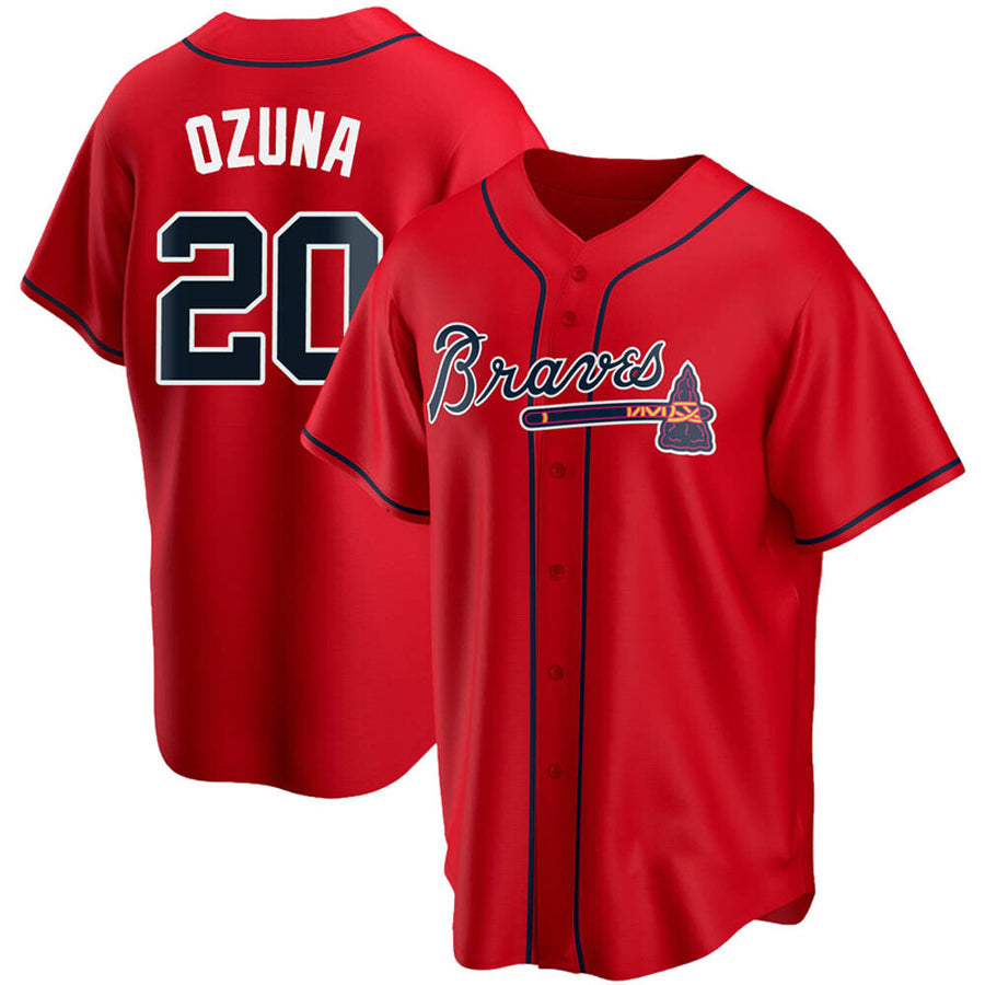 Custom #20 Red ATL Baseball Shirt Top
