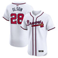 Custom #28 White ATL Baseball Shirt Top
