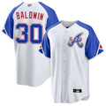 Custom #30 White City Connect ATL Baseball Shirt Top