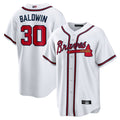 Custom #30 White ATL Baseball Shirt Top