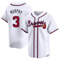 Custom #3 White ATL Baseball Shirt Top