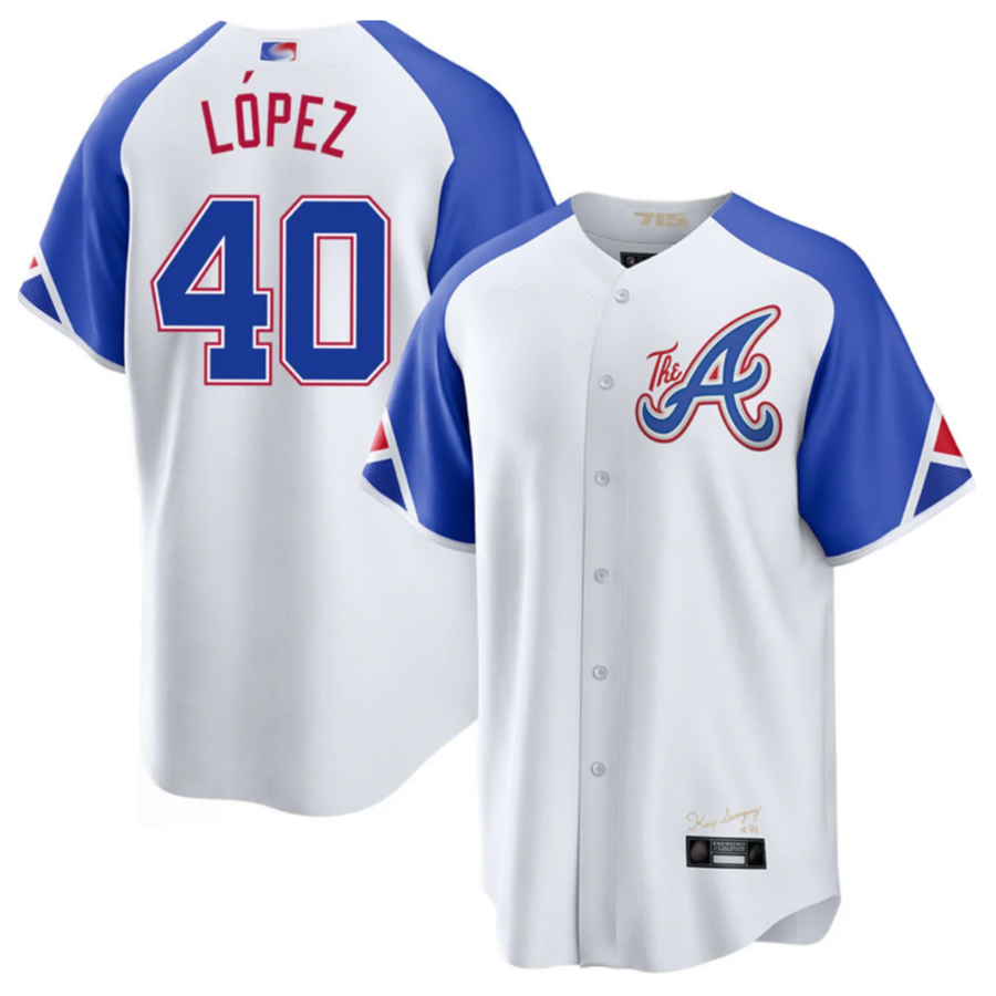 Custom #40 City Connect ATL Baseball Shirt Top