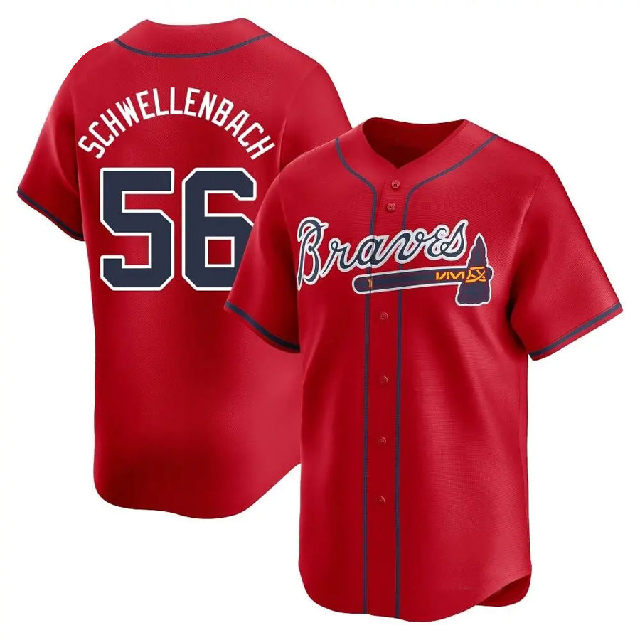 Custom #56 Red ATL Baseball Shirt Top