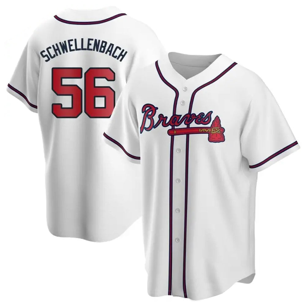 Custom #56 White ATL Baseball Shirt Top
