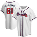 Custom #61 White ATL Baseball Shirt Top