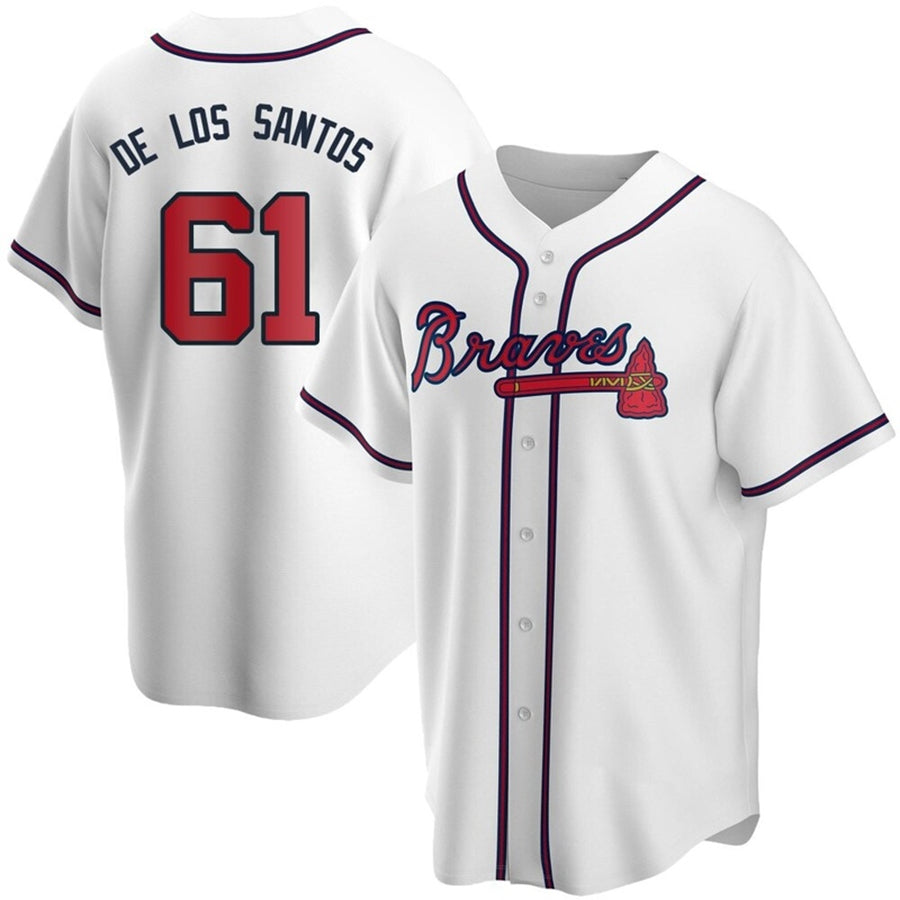 Custom #61 White ATL Baseball Shirt Top