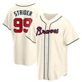 Custom #99 Cream ATL Baseball Shirt Top