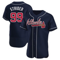 Custom #99 Navy ATL Baseball Shirt Top
