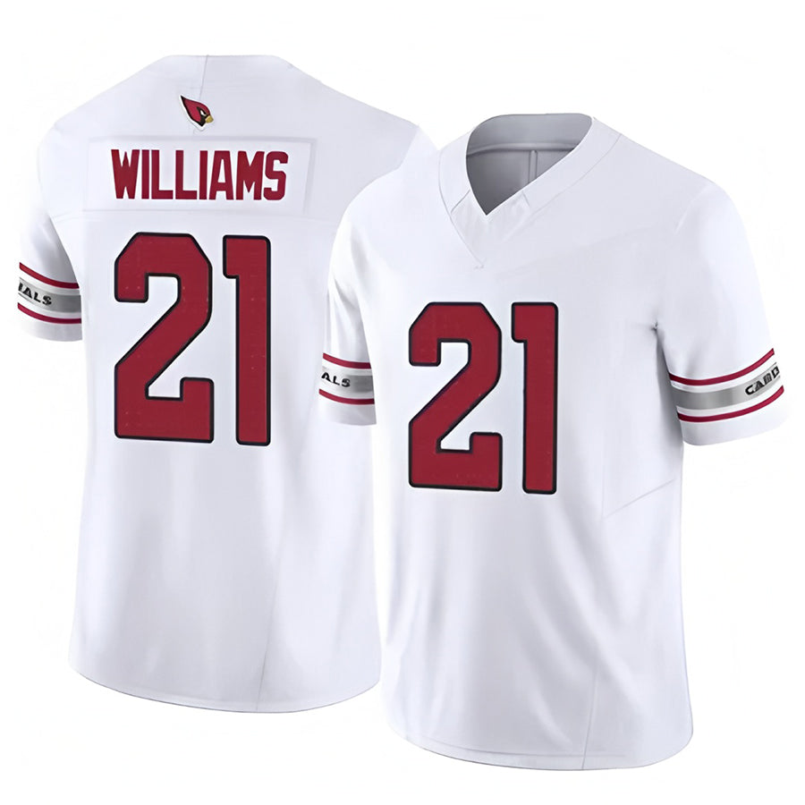 Custom #21 White ARI Football Shirt Top