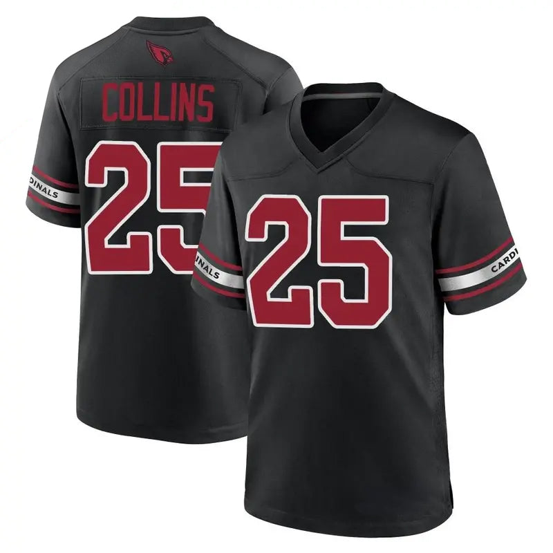 Custom #25 Black ARI Football Shirt Top