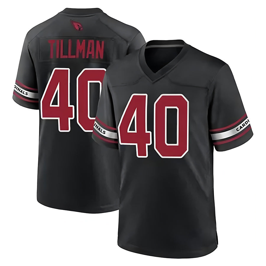 Custom #40 Black ARI Football Shirt Top