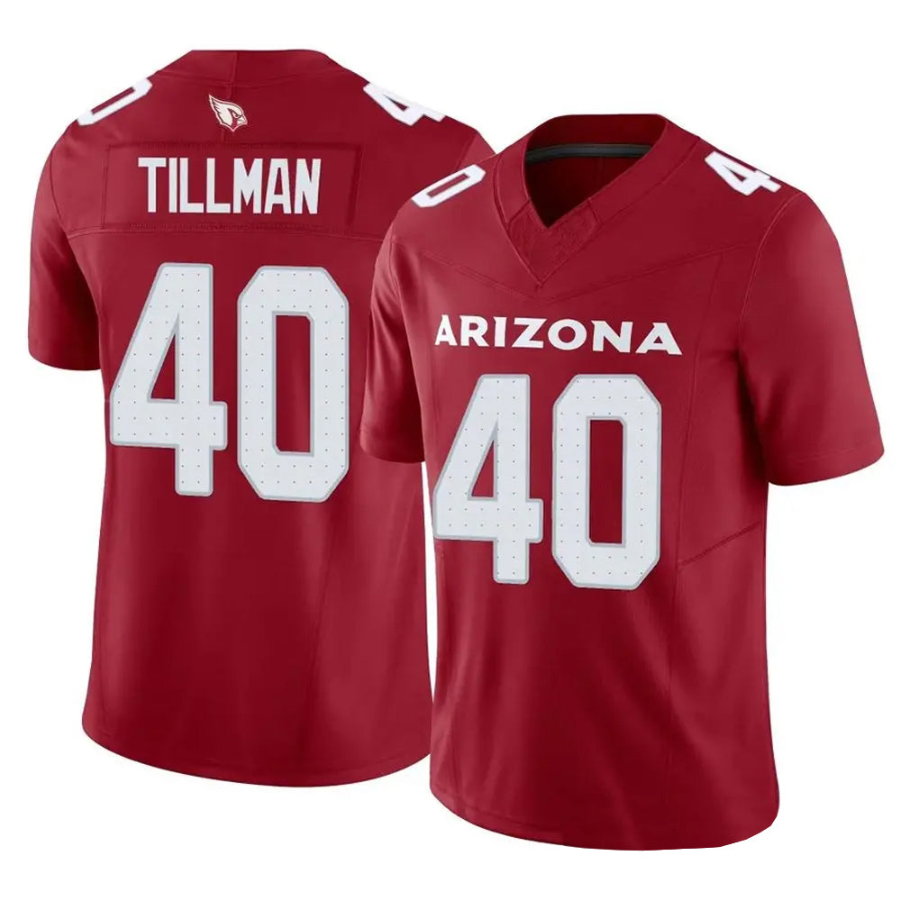 Custom #40 Red ARI Football Shirt Top