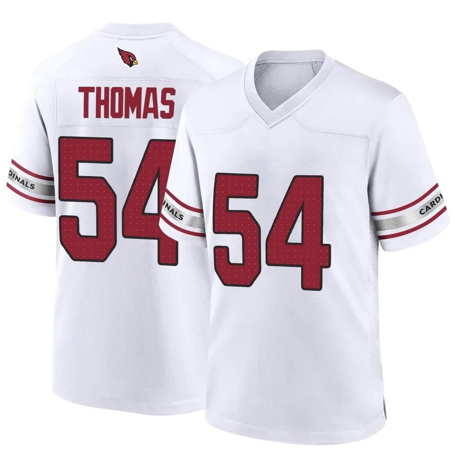 Custom #54 White ARI Football Shirt Top