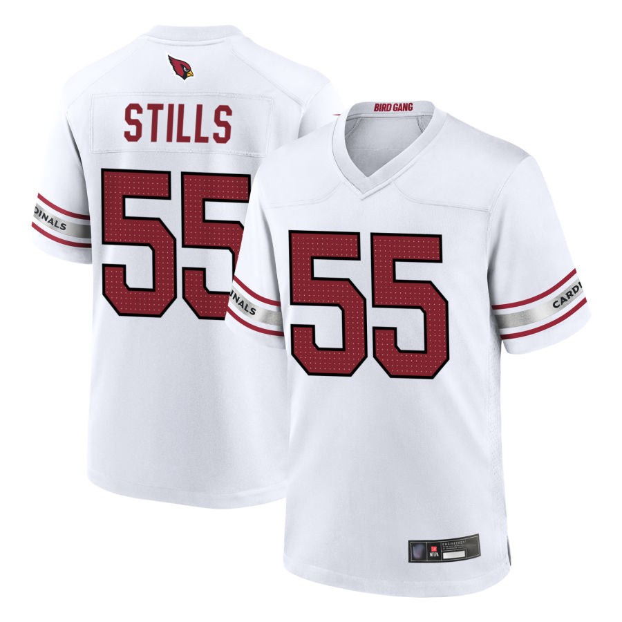 Custom #55 White ARI Football Shirt Top