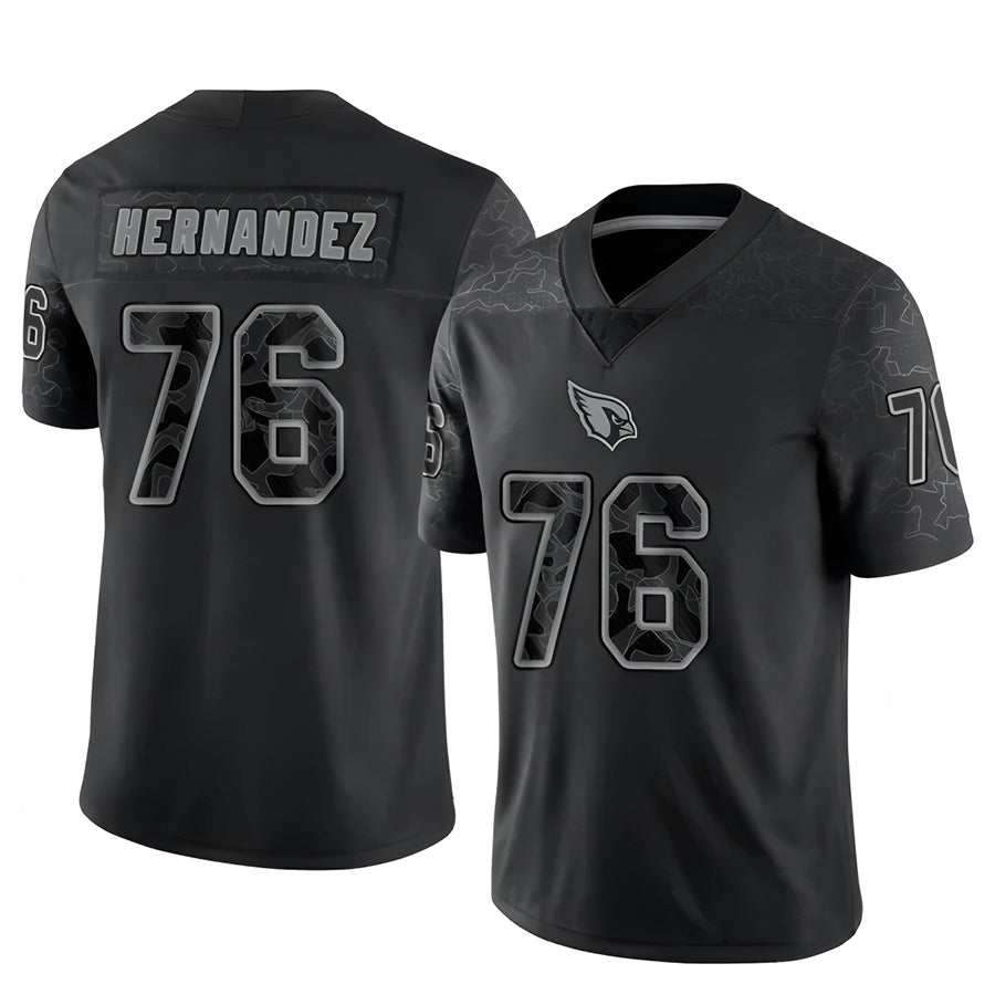 Custom #76 Black ARI Football Shirt Top