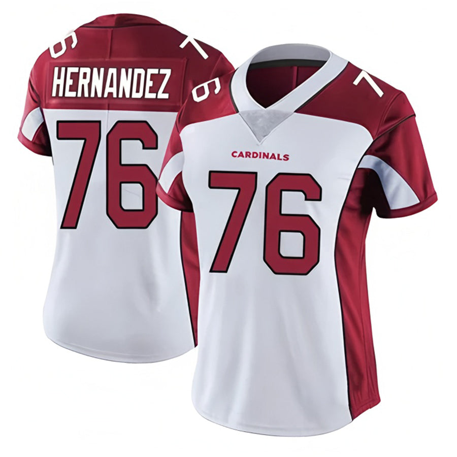Custom #76 White ARI Football Shirt Top