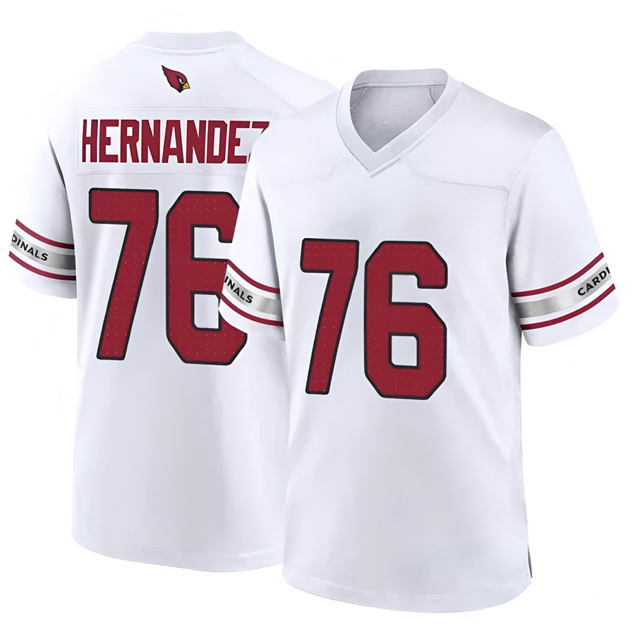 Custom #76 White ARI Football Shirt Top