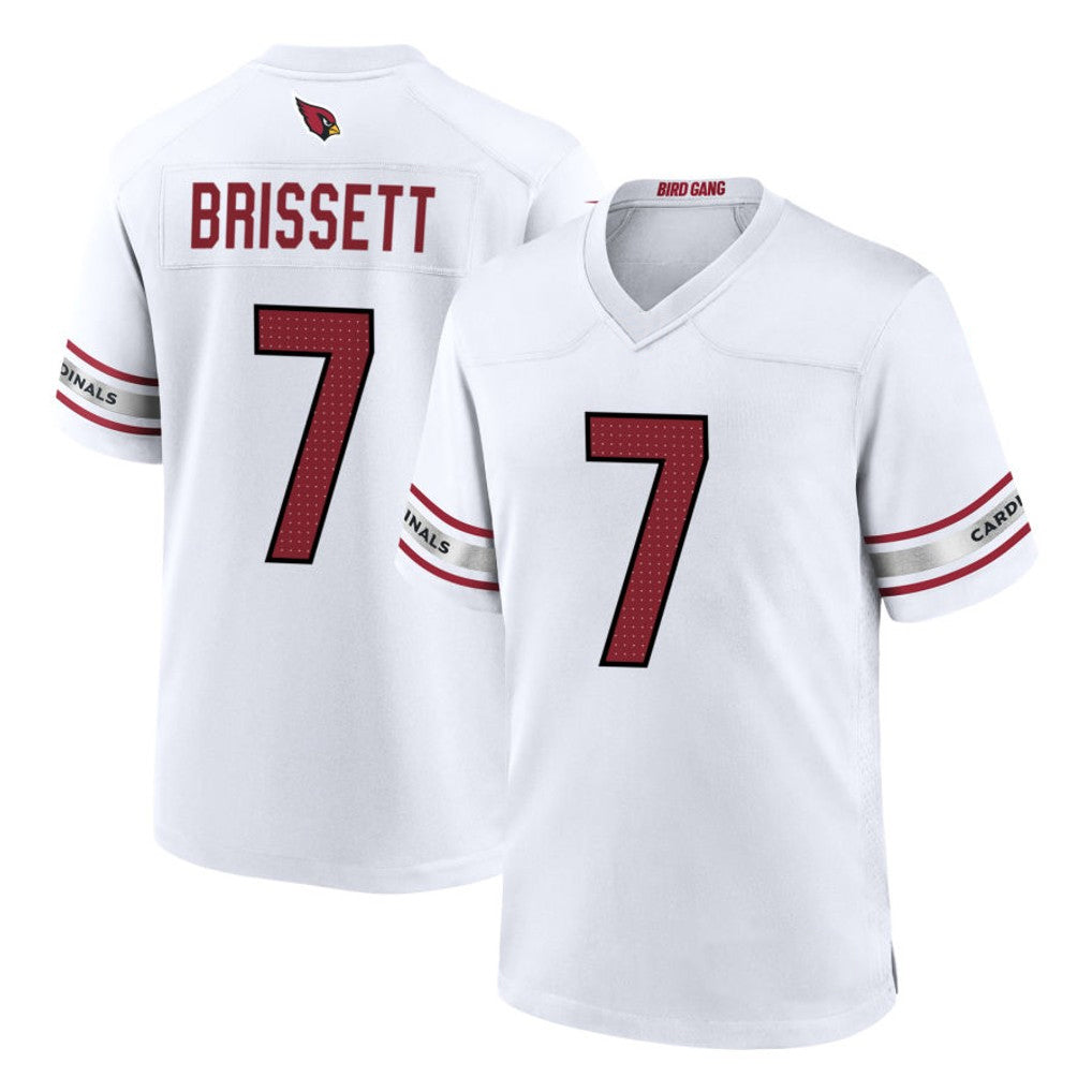 Custom #7 White ARI Football Shirt Top