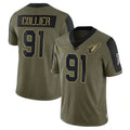 Custom #91 Olive ARI Football Shirt Top