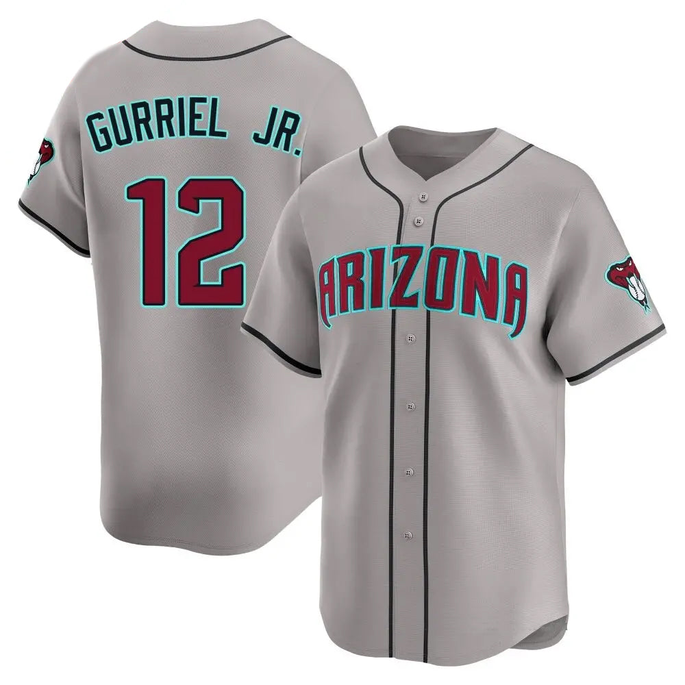 Custom #12 Gray ARI Baseball Shirt Top