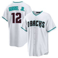 Custom #12 White ARI Baseball Shirt Top