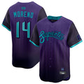 Custom #14 Purple City Connect ARI Baseball Shirt Top