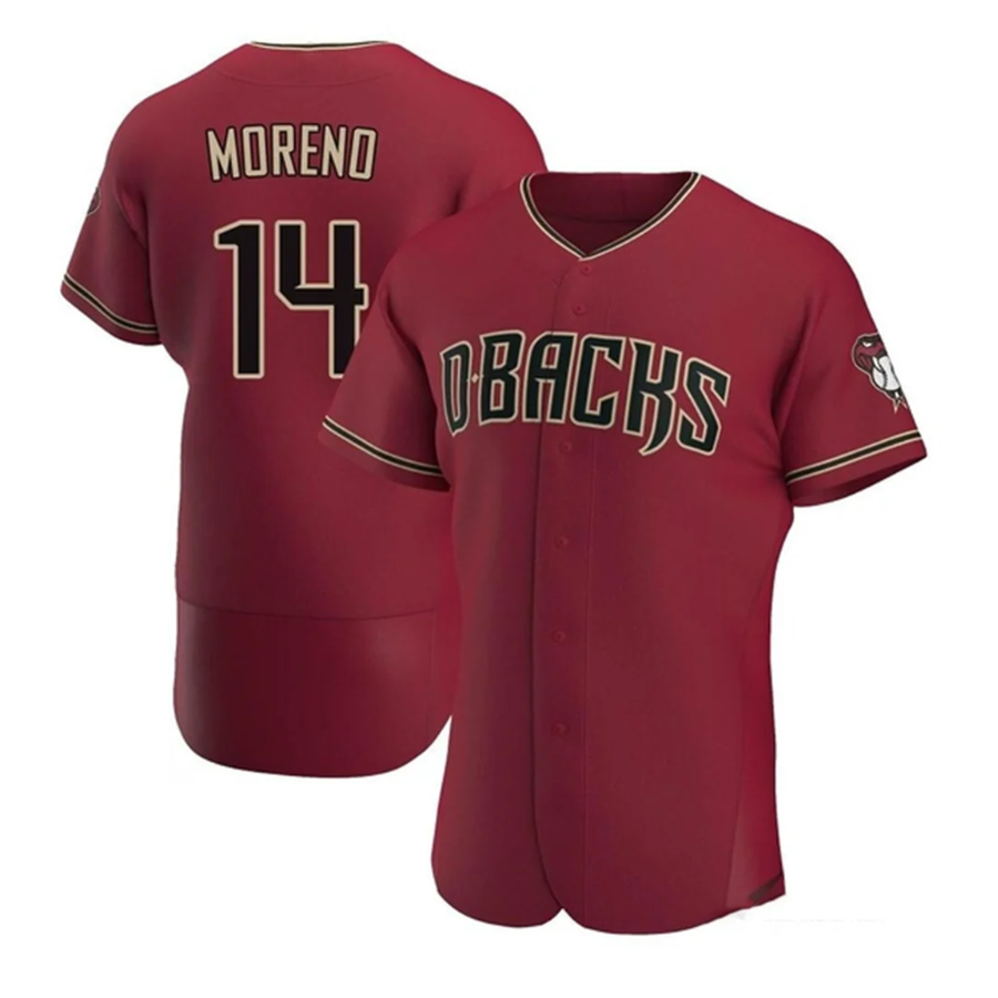 Custom #14 Red ARI Baseball Shirt Top