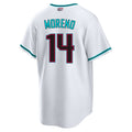 Custom #14 White ARI Baseball Shirt Top