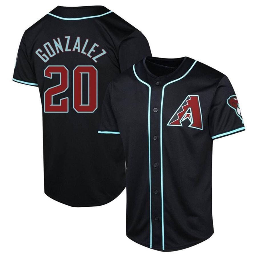 Custom #20 Black ARI Baseball Shirt Top