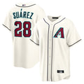 Custom #28 Cream ARI Baseball Shirt Top