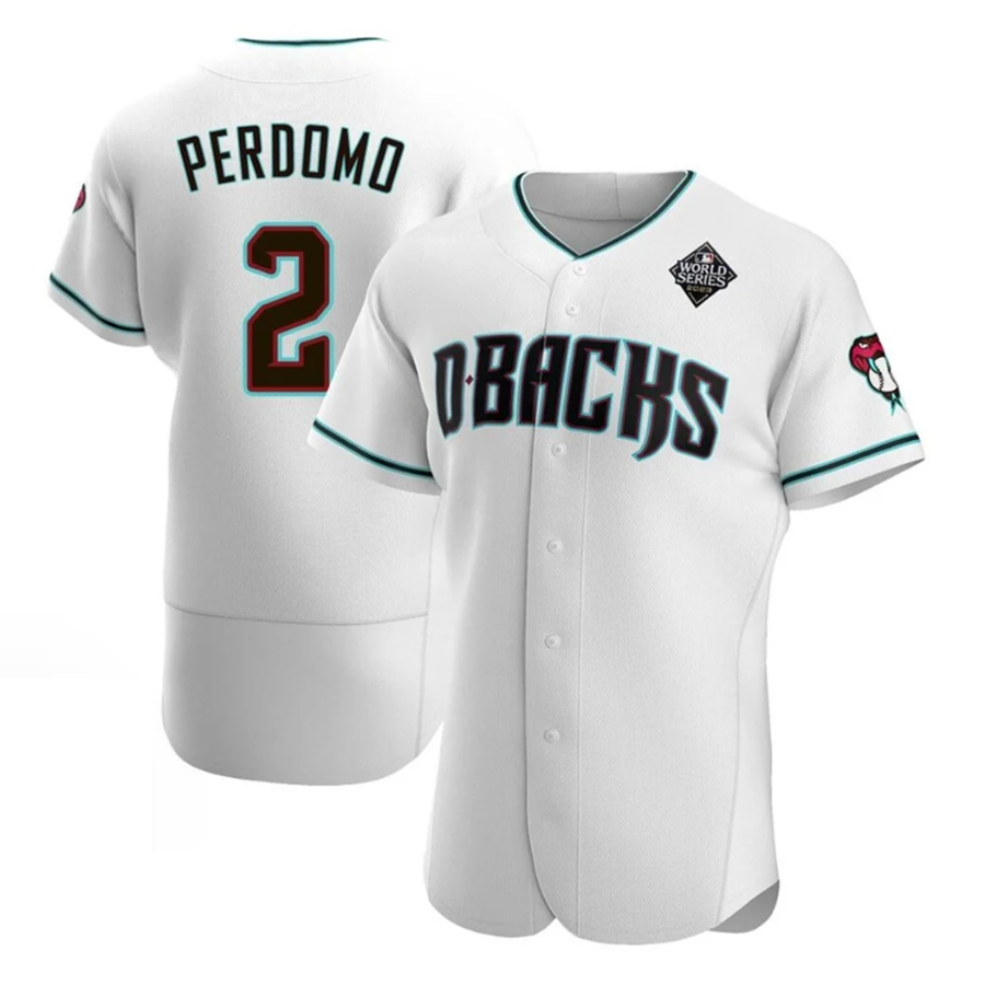 Custom #2 White ARI Baseball Shirt Top