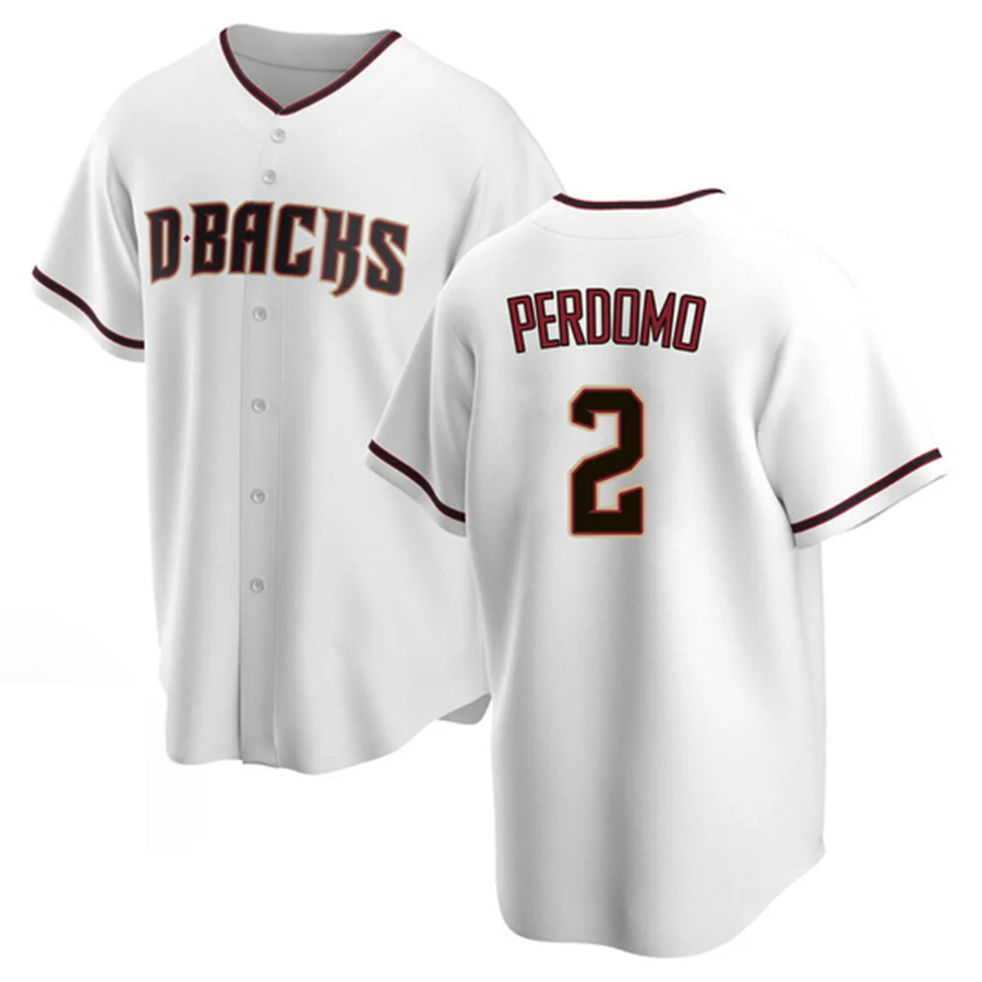 Custom #2 White ARI Baseball Shirt Top