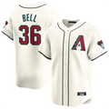 Custom #36 White ARI Baseball Shirt Top