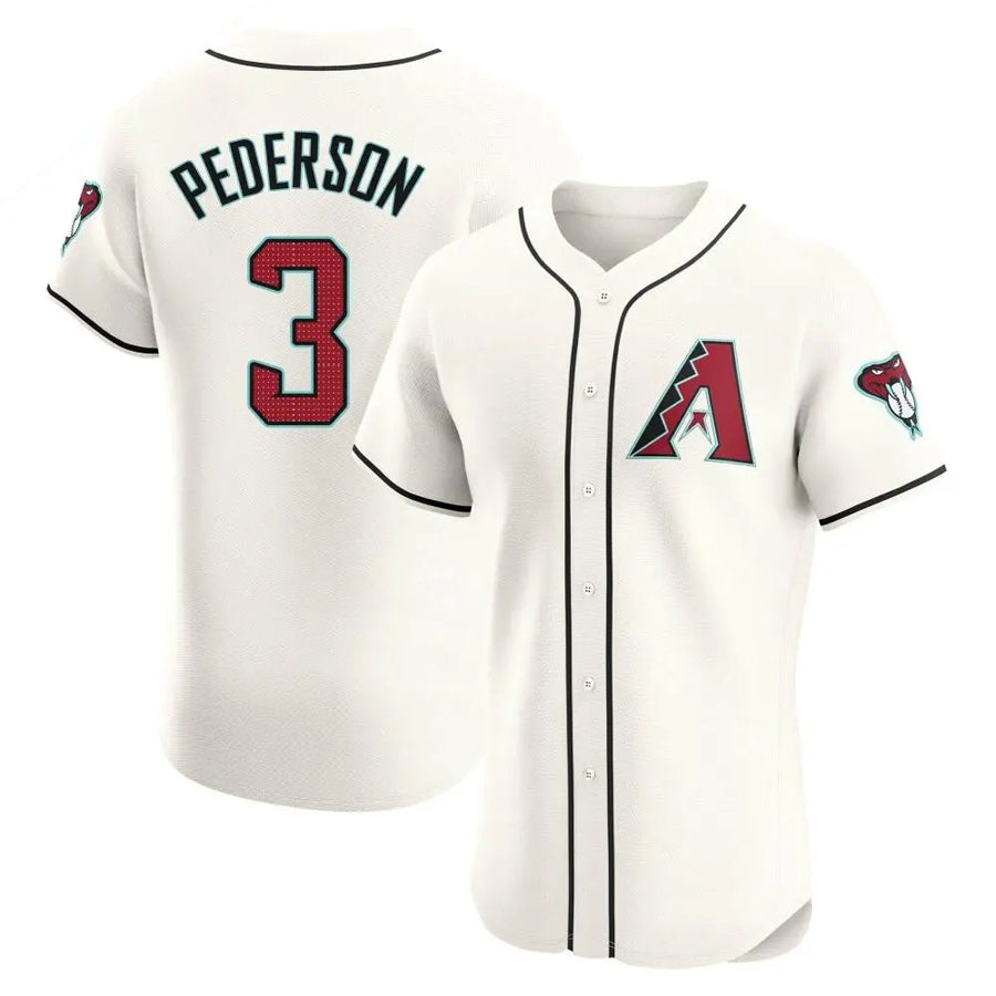 Custom #3 White ARI Baseball Shirt Top