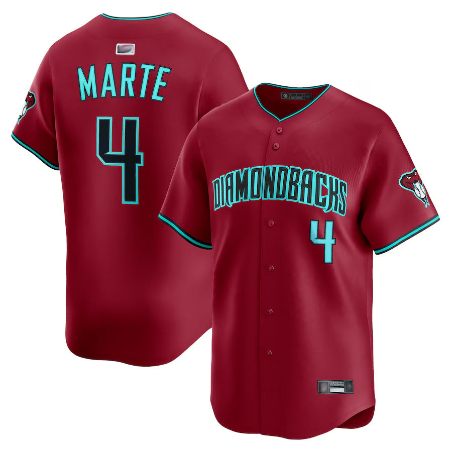 Custom #4 Red ARI Baseball Shirt Top