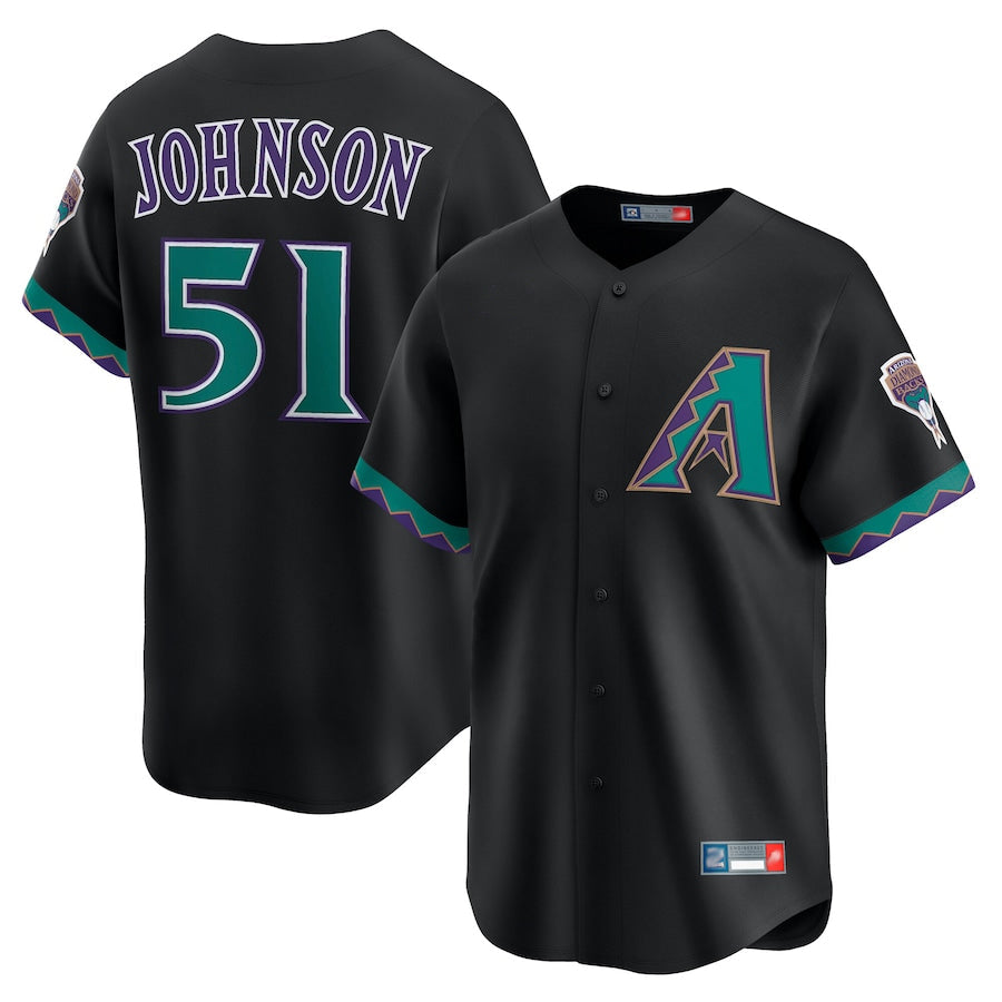 Custom #51 Black Throwback ARI Baseball Shirt Top