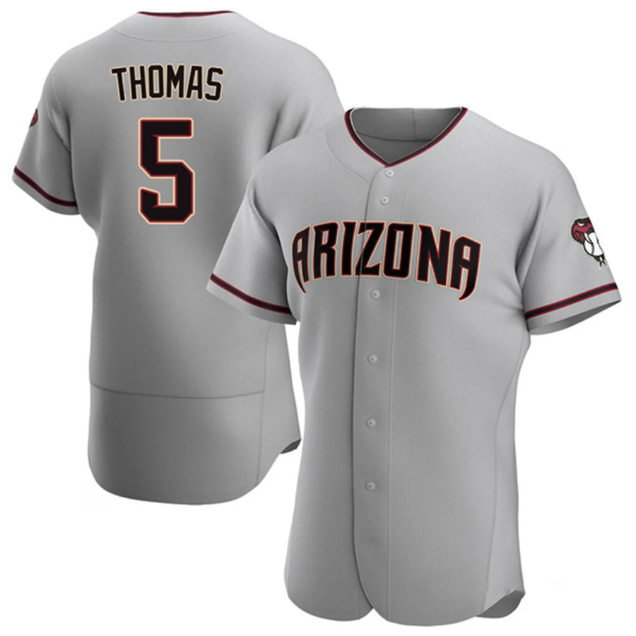 Custom #5 Gray ARI Baseball Shirt Top