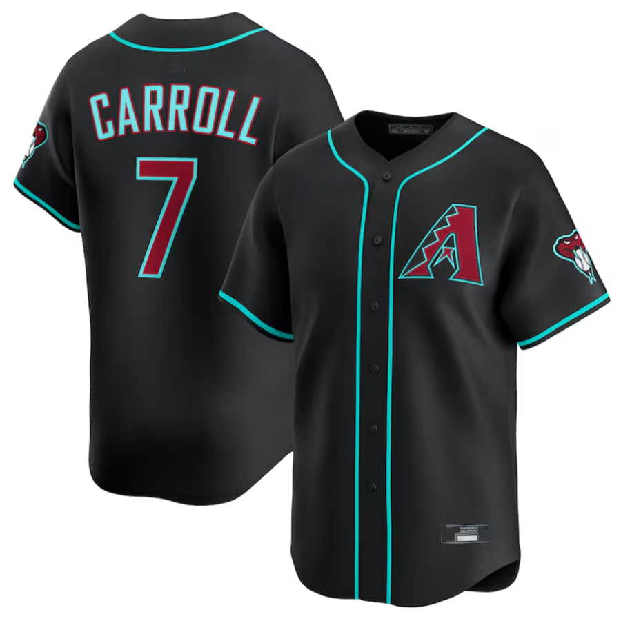 Custom #7 Black ARI Baseball Shirt Top