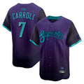 Custom #7 Purple City Connect ARI Baseball Shirt Top