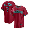 Custom #7 Red ARI Baseball Shirt Top