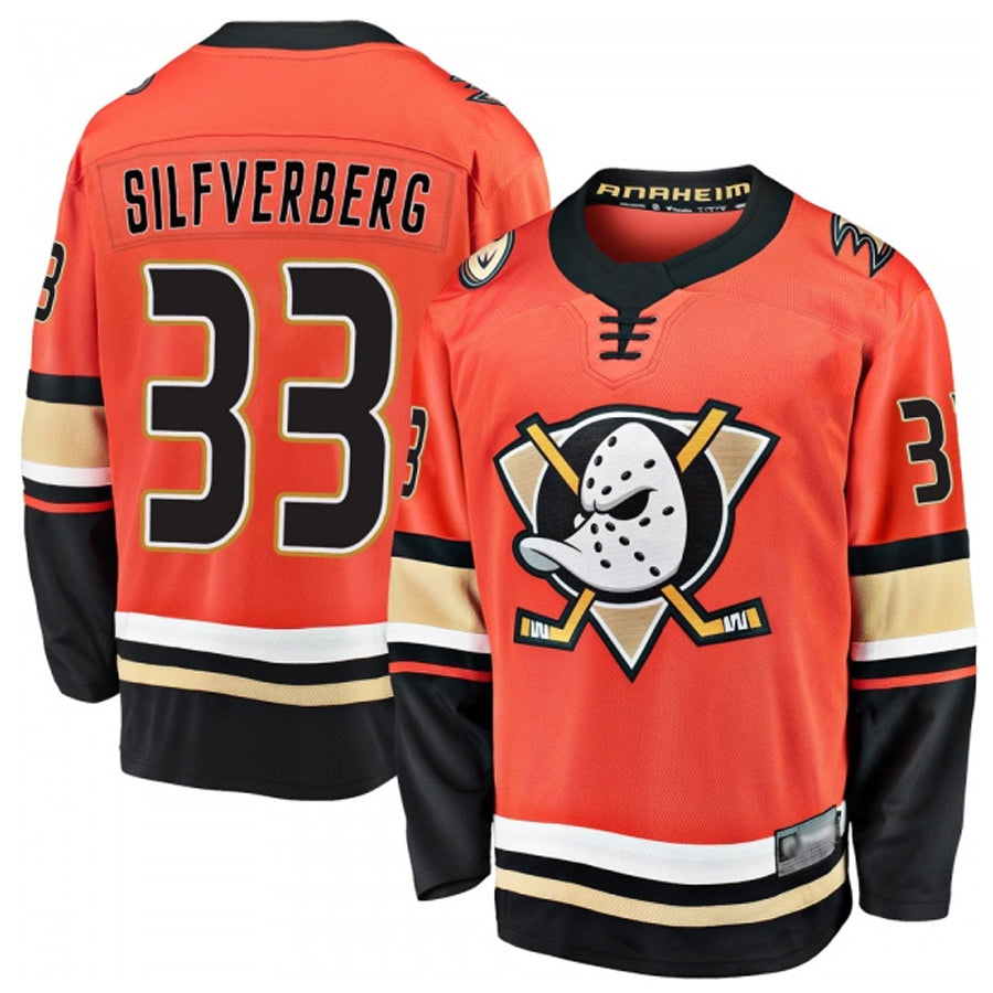 Custom #33 Orange ANA Hockey Shirt Top