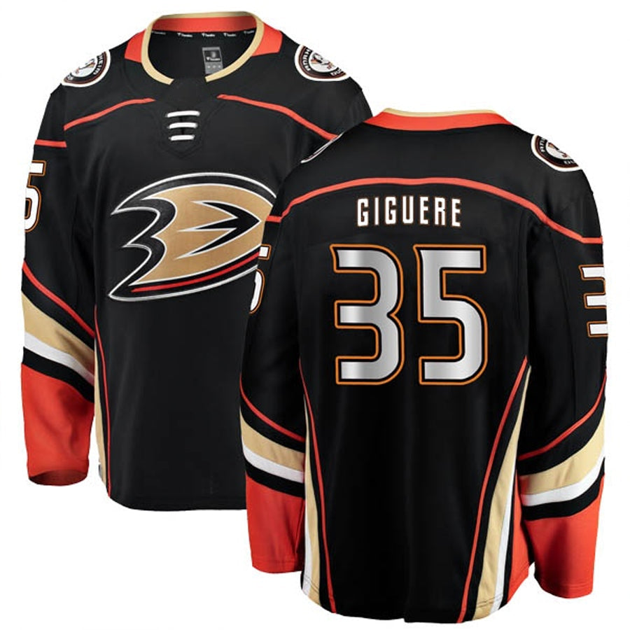 Custom #35 Black ANA Hockey Shirt Top