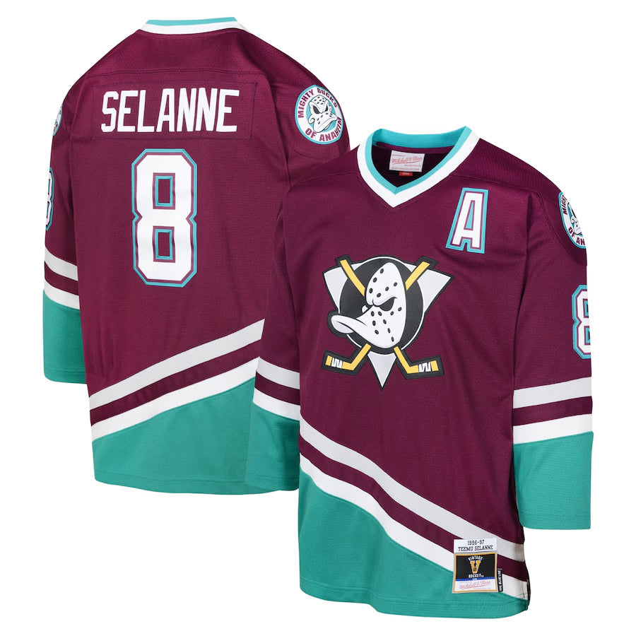 Custom #8 Blue 1996 ANA Hockey Shirt Top